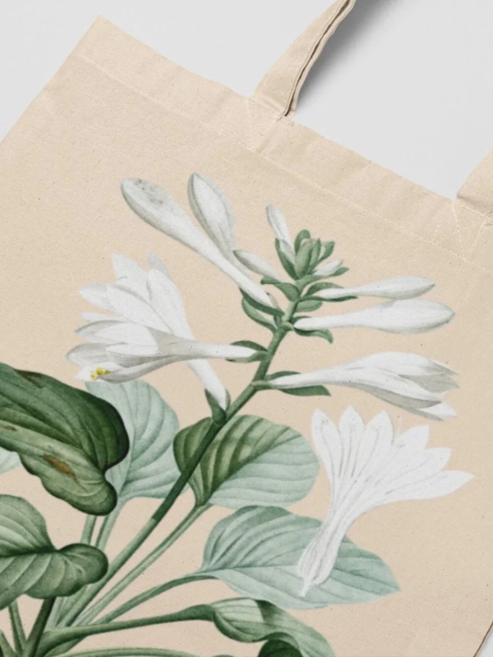 Daylily Vintage Floral Print Graphic Canvas Tote Bag